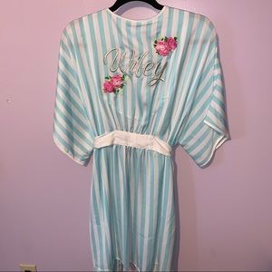 Betsey Johnson Wifey satin robe